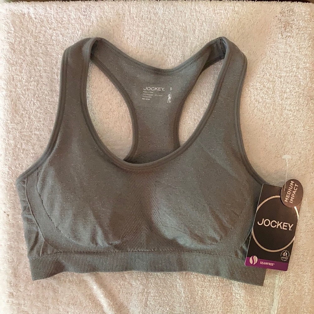 ThredUP: Jockey Seamfree Medium Impact Sports Bra in Gray